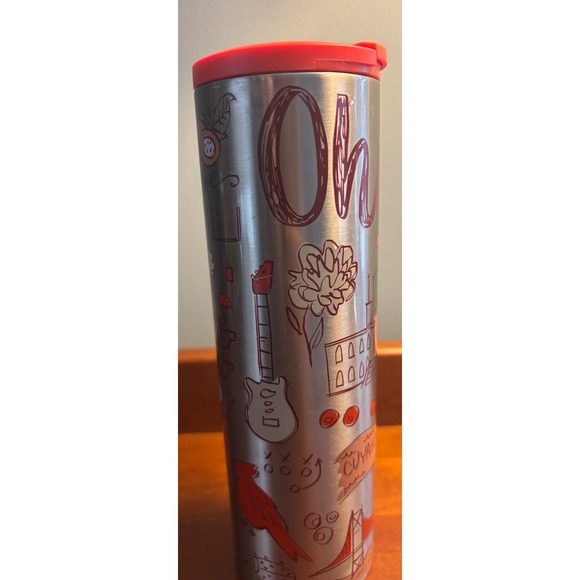 Starbucks Been There Series Ohio Stainless Steel Tumbler 16oz Red Lid - Picture 2 of 10